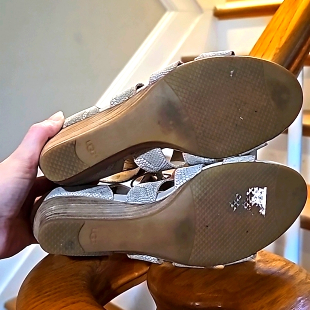 UGG Snakeskin Lace-up Wedge - Picture 7 of 10